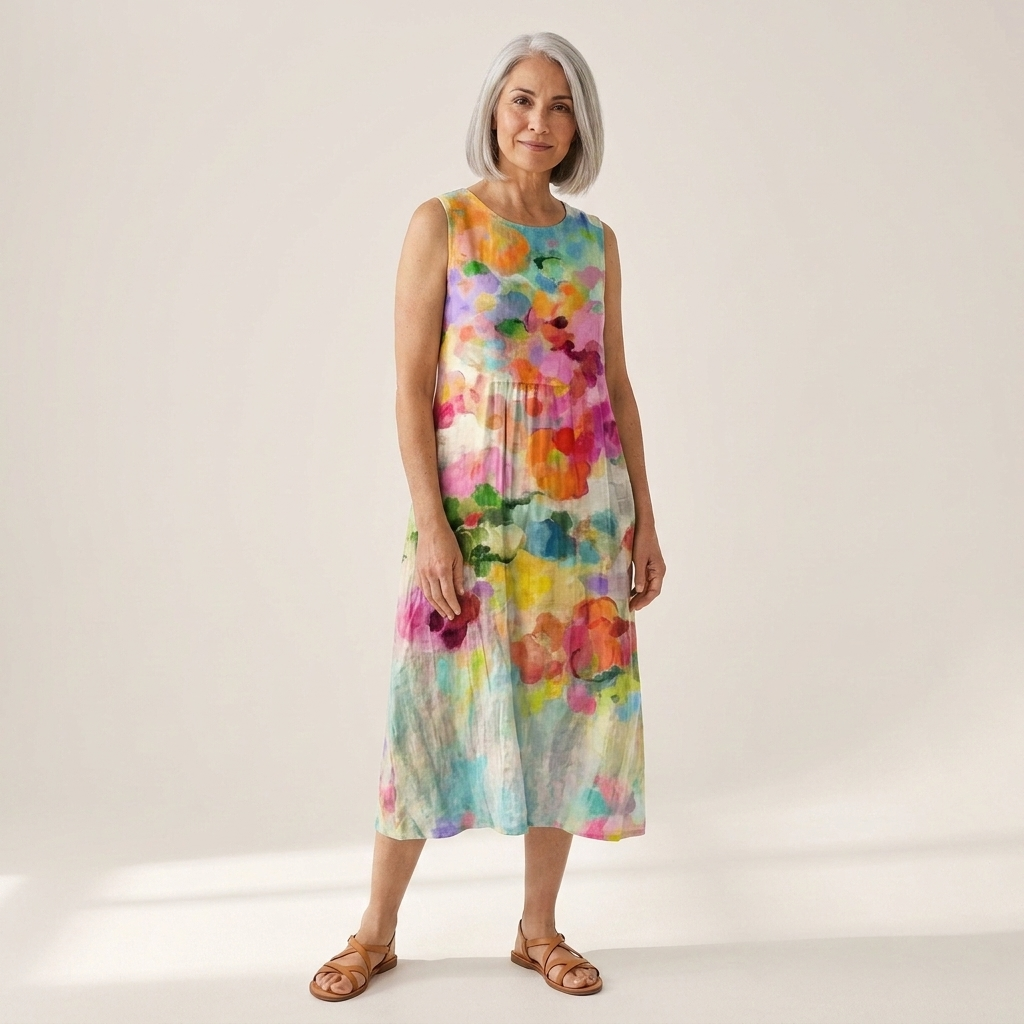 Mirte - robe fluide et confortable pour femme, tenue confortable au quotidien