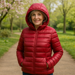 Lucile - Veste mi-saison rouge foncé