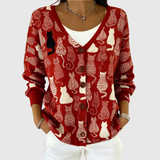 Viktoria | Cardigan en tricot boutonné confortable