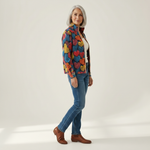 Susanne | Gilet avec motif de cœurs colorés - vue de profil
