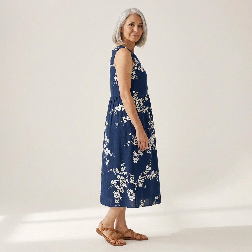 Tess - robe fluide et confortable pour femme, portée en tenue d’été