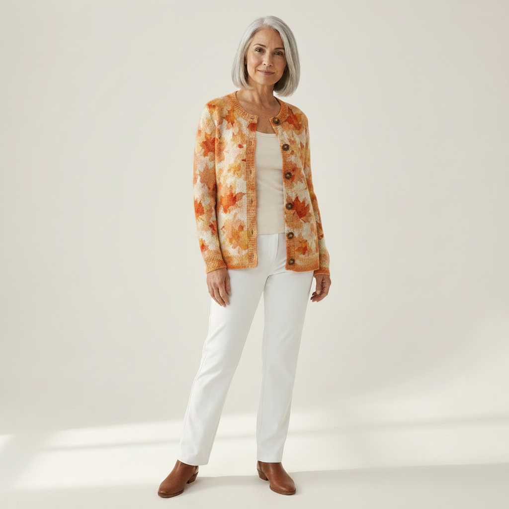 Isolyn | Cardigan en maille vintage pour femme - vue de face