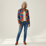 Susanne | Gilet avec motif de cœurs colorés - vue de face