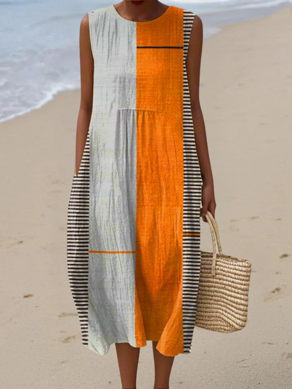 May - robe fluide et confortable pour femme, longueur midi