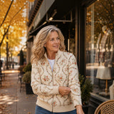 Ingrid - gilet avec délicates volutes florales, autre vue