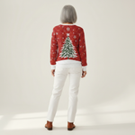 Sofia - Pull de Noël rouge à sapin - autre vue