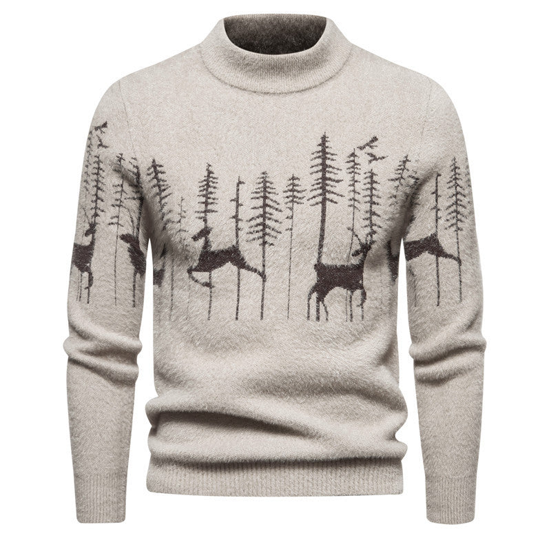 Noël Pull de Noël Homme à Motif Renne – Maille Épaisse, Chaleur Festive & Style Ludique