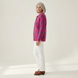Anouk | Gilet en tricot à carreaux classique avec col - vue de profil