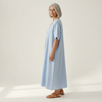 Charlotte - robe longue d’été pour femme, portée en tenue d’été