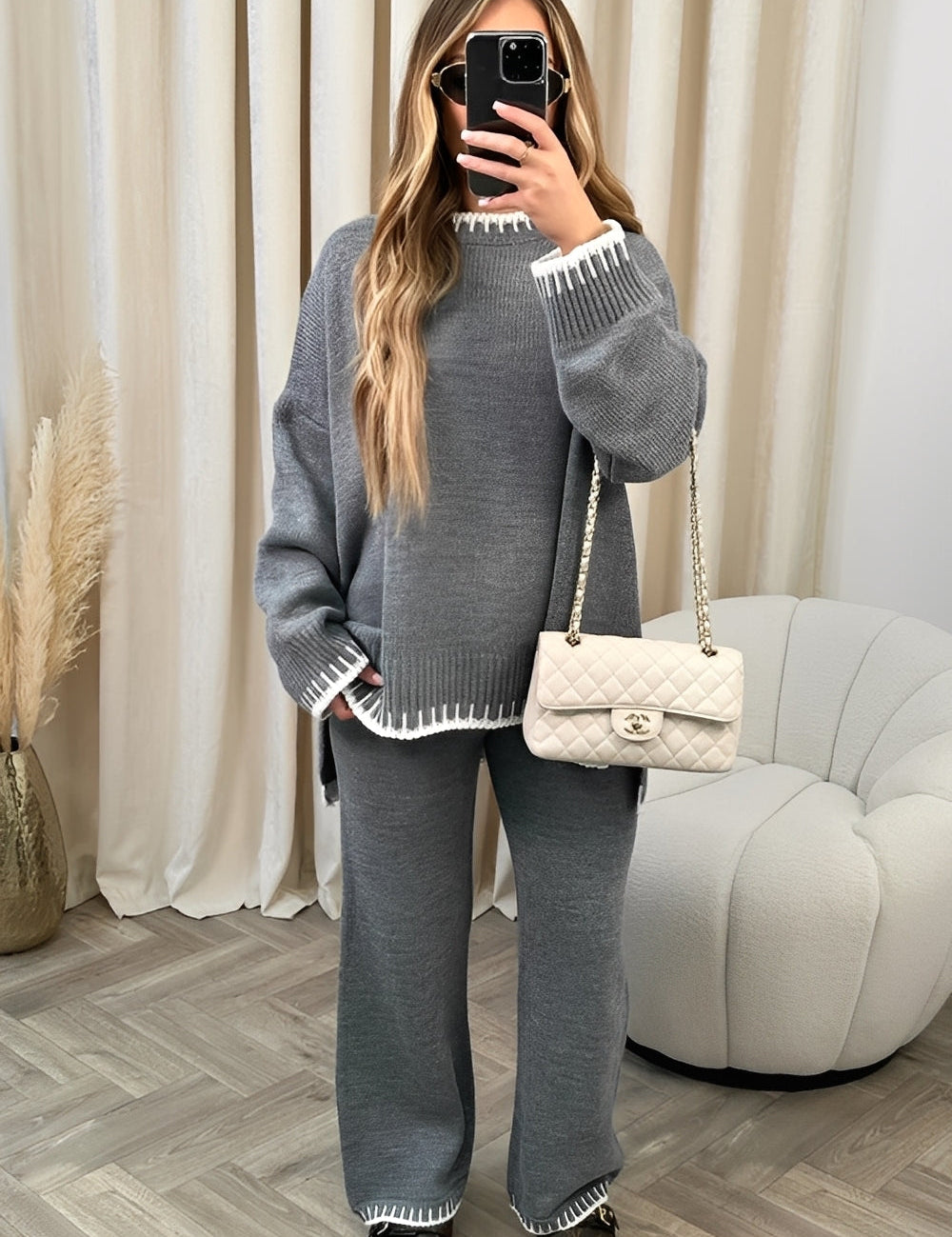 Kennedy – Ensemble Loungewear Femme en Tissu Doux – Tenue Confortable au Ajustement Décontracté pour le Quotidien