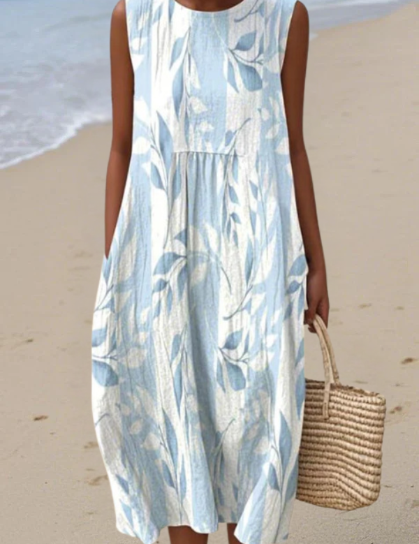 Joy - robe fluide et confortable pour femme, longueur midi