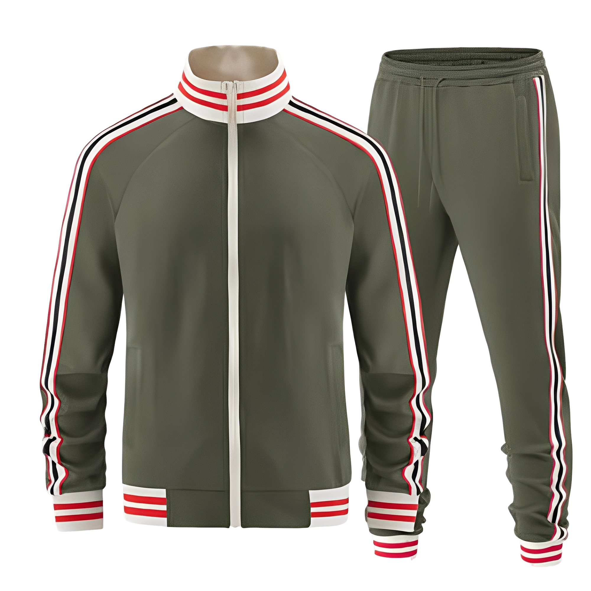 Peyton Ensemble de Sport Femme – Set Léger Rayé avec Veste & Pantalon Respirants