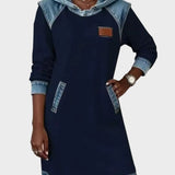 Irena - robe sweat à capuche effet jean, autre vue