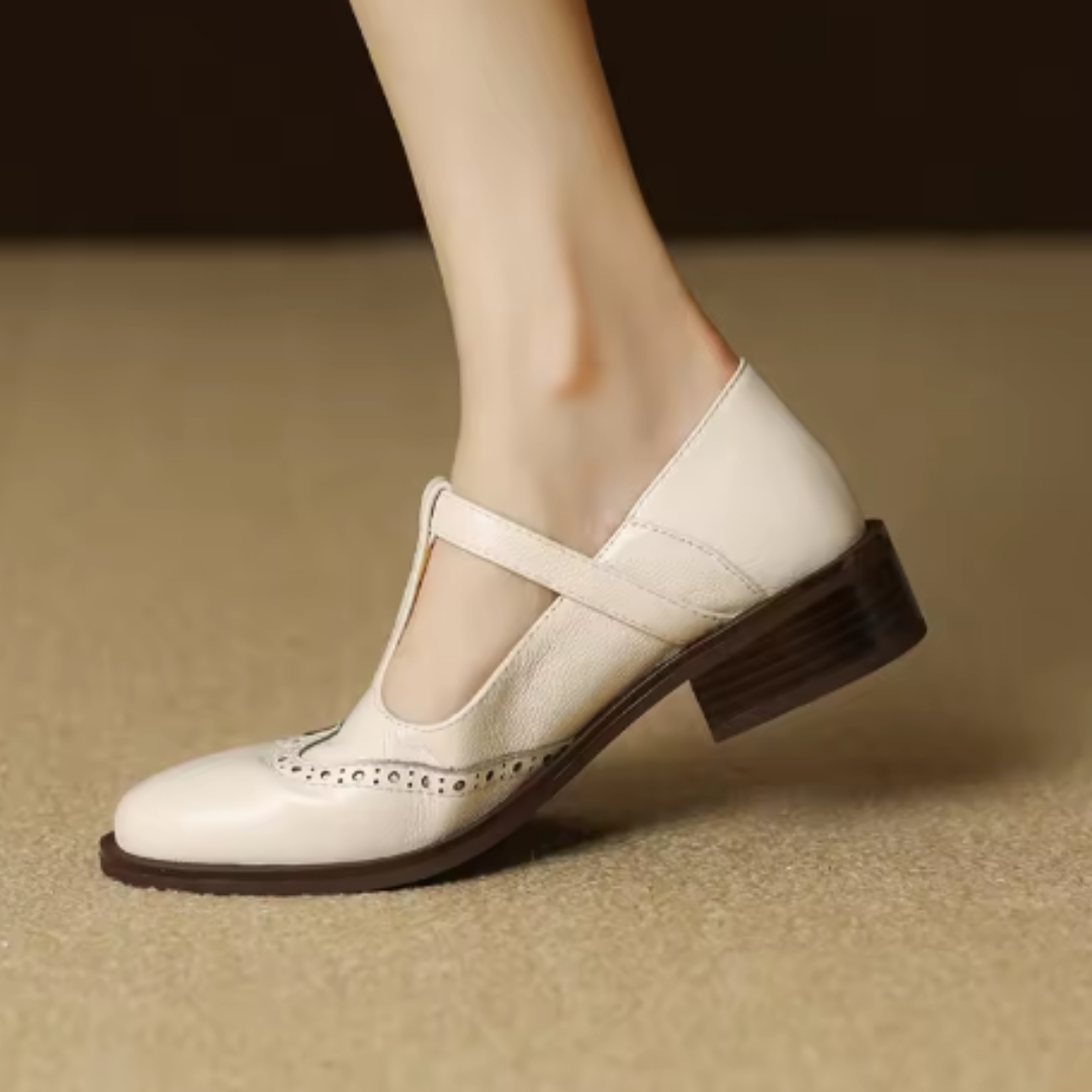Sarah - chaussures Mary Jane, détail de la finition