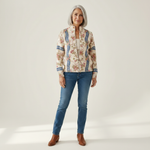 Andrea | Cardigan à motif de fleurs sauvages - vue de face