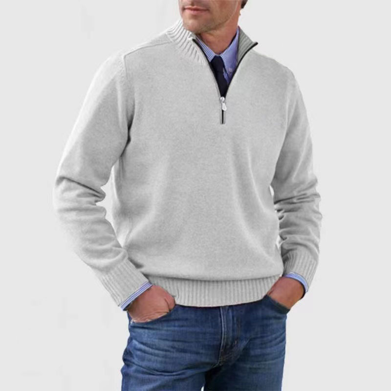 Brad Pull Quarter-Zip Homme – Tricot Doux Respirant avec Col Zippé & Coupe Regular