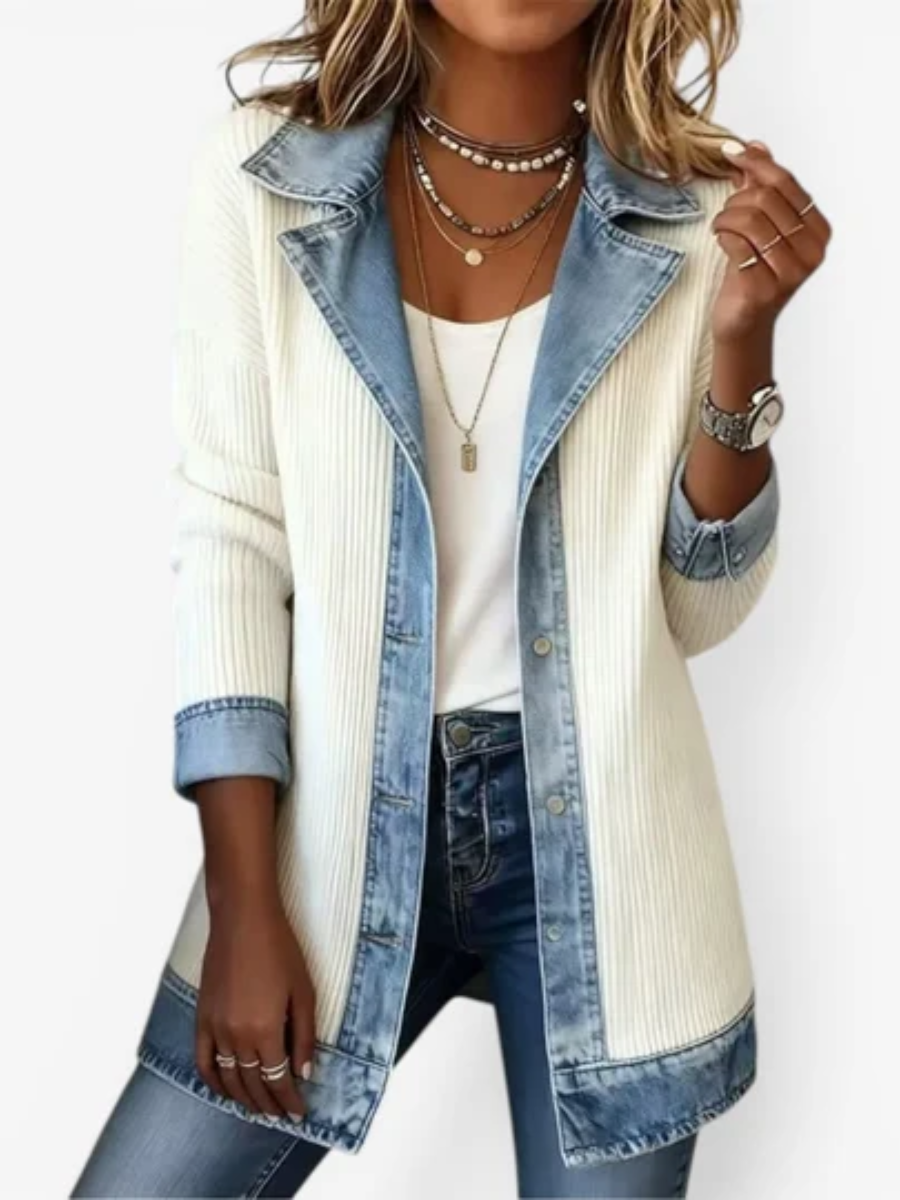 Gwenaëlle - Veste structurée bicolore