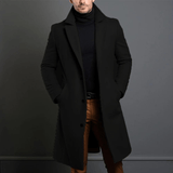 Edward Manteau d’Hiver Long pour Homme – Veste Isolée Chaude de Style Trench avec Coupe Classique et Élégante