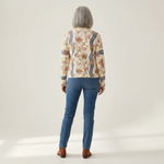 Sabine | Gilet avec motif de roses - vue de dos