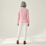 Catherine | Gilet en tricot structuré avec boutons - vue de dos