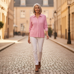 Catherine | Gilet en tricot structuré avec boutons - en extérieur