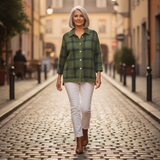 Clémentine | Gilet en tricot confortable avec boutons - en extérieur