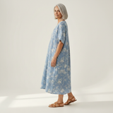 Claudine - robe d’été imprimée pour femme, portée en tenue d’été
