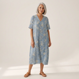 Claudine - robe d’été imprimée pour femme, coupe ample et décontractée