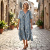 Claudine - robe d’été imprimée pour femme, tenue confortable au quotidien