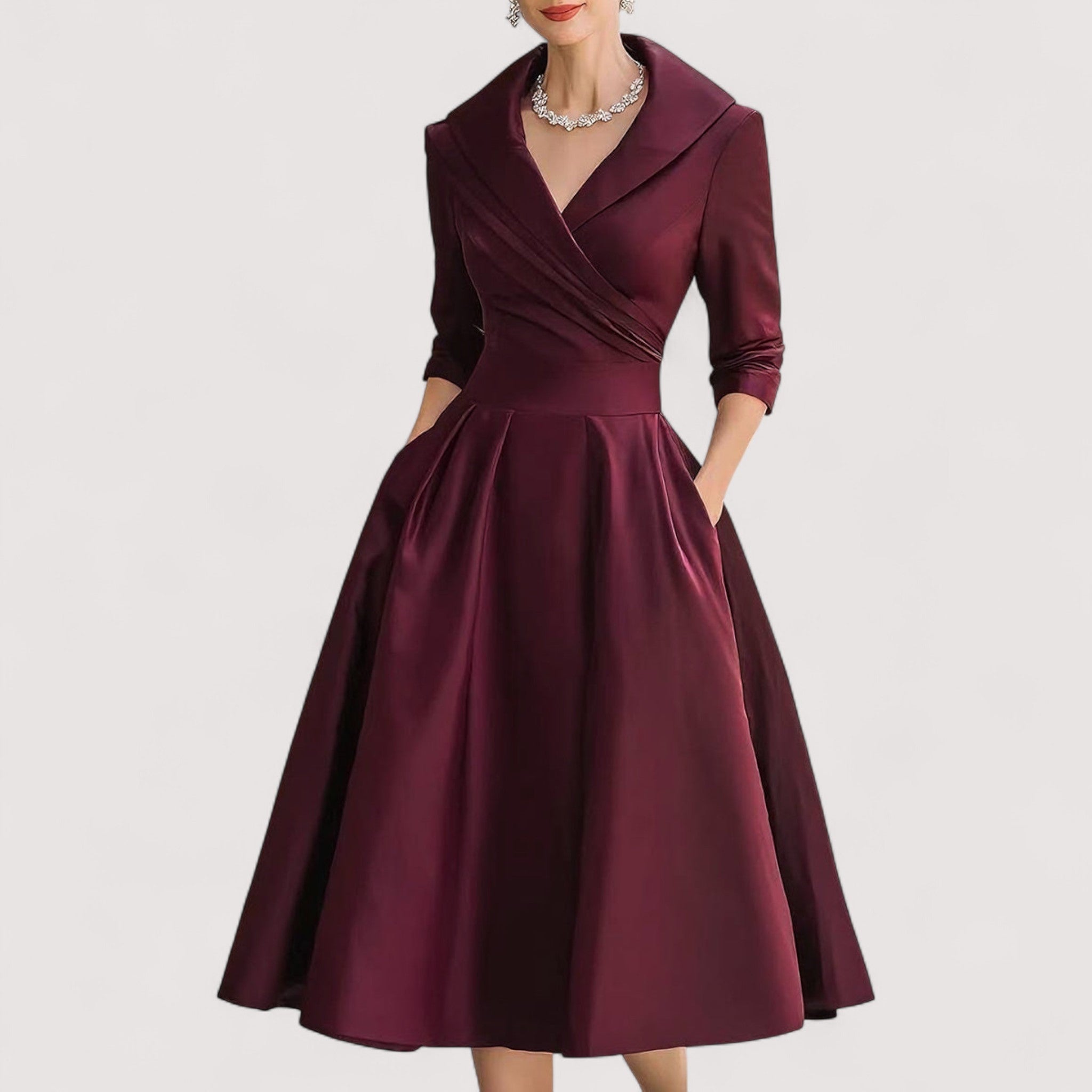 Lorenza™ | Robe Midi en Satin