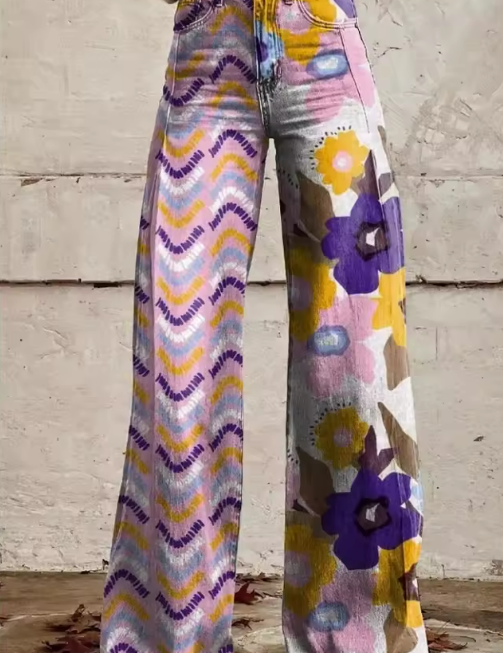 Isadora - Pantalons Boho Fleuris