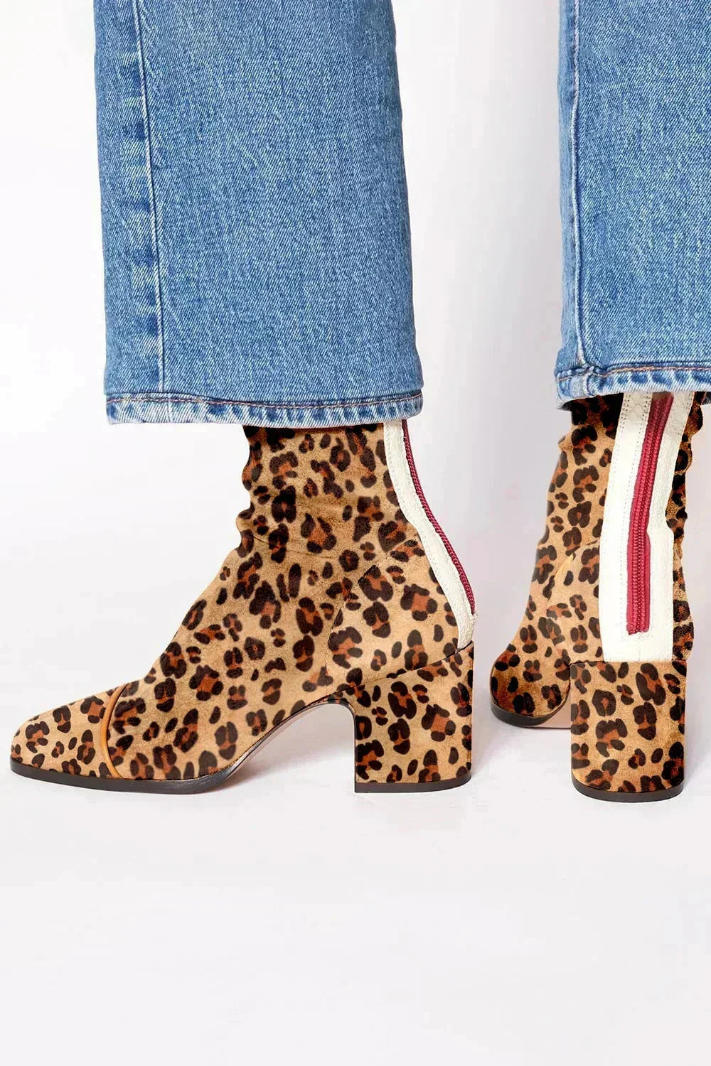 Aline - Bottines en daim à talon