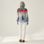 Alix - Pull de Noël bleu clair à sapin - autre vue