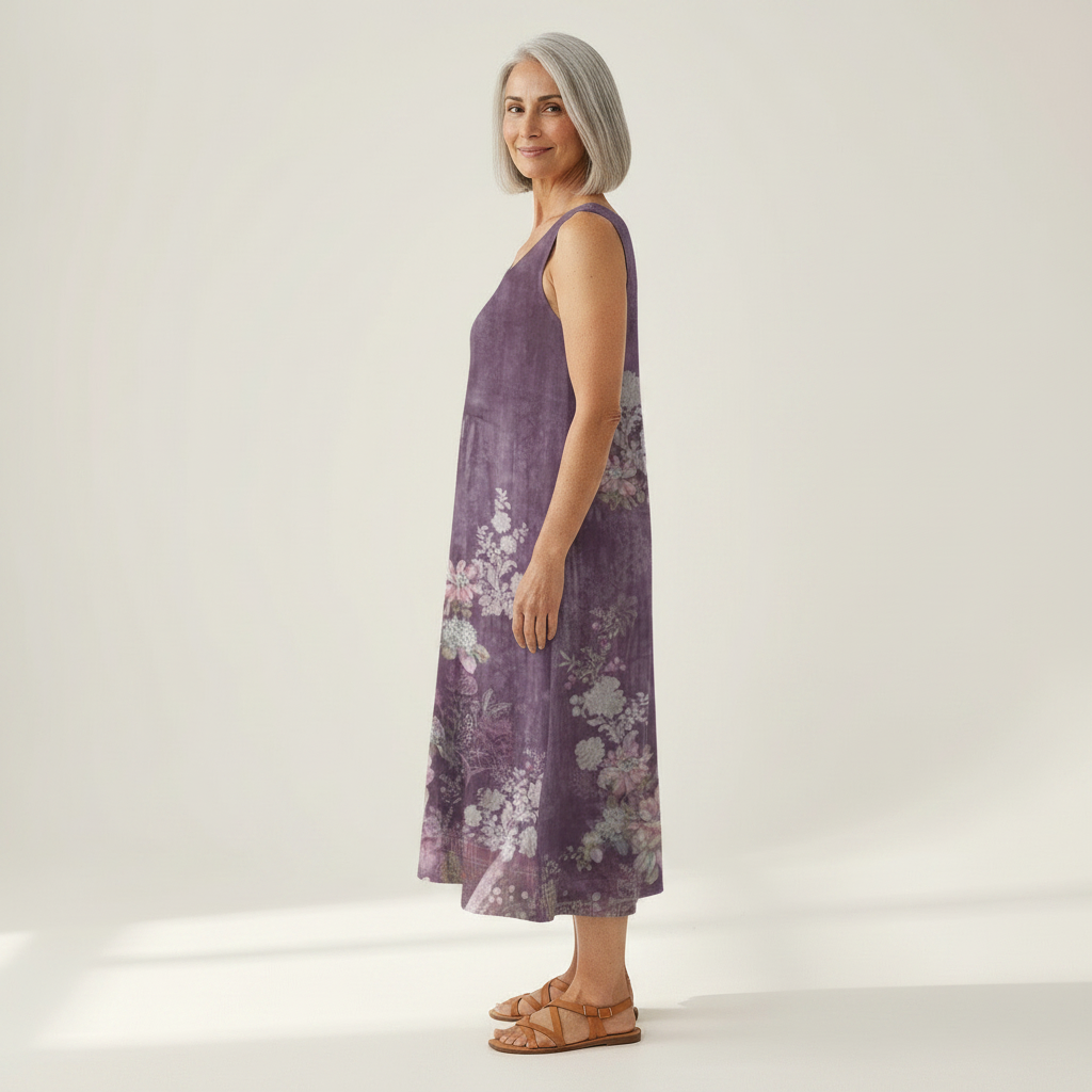 Huguette - robe fluide et confortable pour femme, portée en tenue d’été