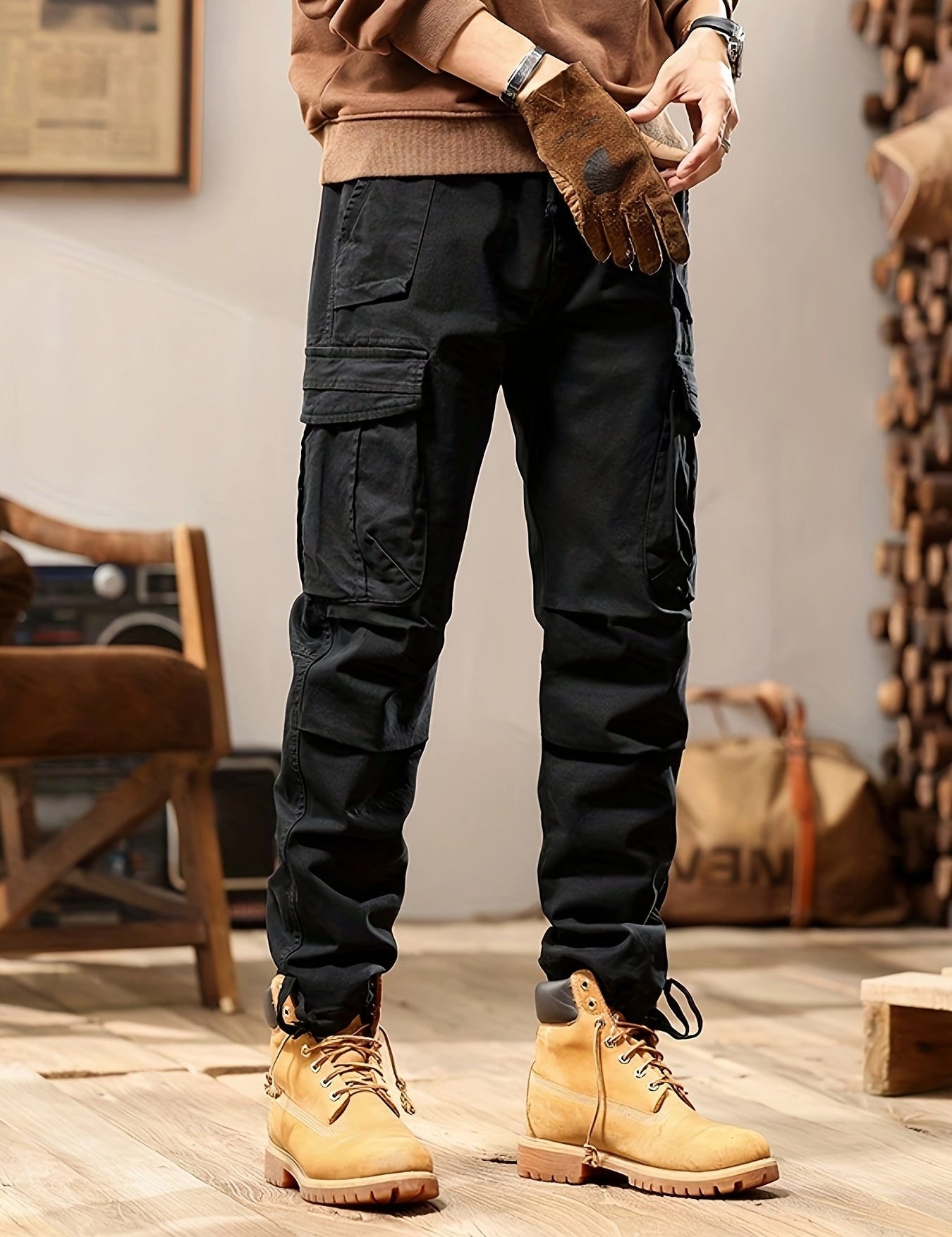 Mason Pantalon cargo tactique pour homme – Coupe ajustée durable avec multiples poches & coutures renforcées