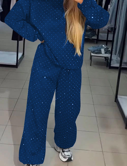 Aria Ensemble Loungewear Femme – Tenue Confortable avec Détails Strass & Coupe Relaxed