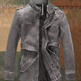 Shon Veste Homme Cuir Vintage – Style Rétro Élégant avec Doublure Chaude & Boutons Classiques