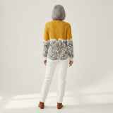 Liv - Pull jaune moutarde à pois - autre vue