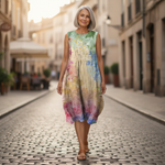 Corinne - robe fluide et confortable pour femme, tenue confortable au quotidien