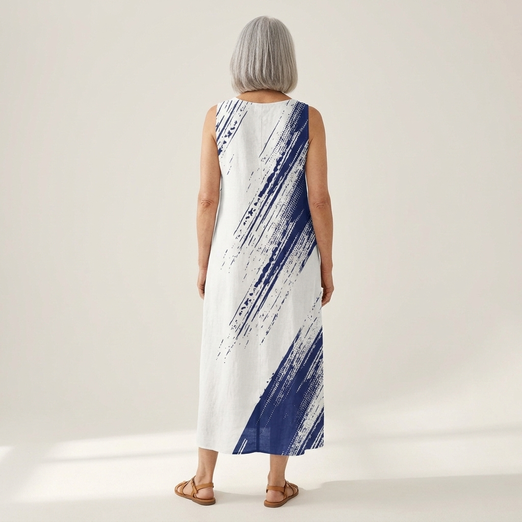 Madeleine - robe fluide et confortable pour femme, portée en tenue d’été