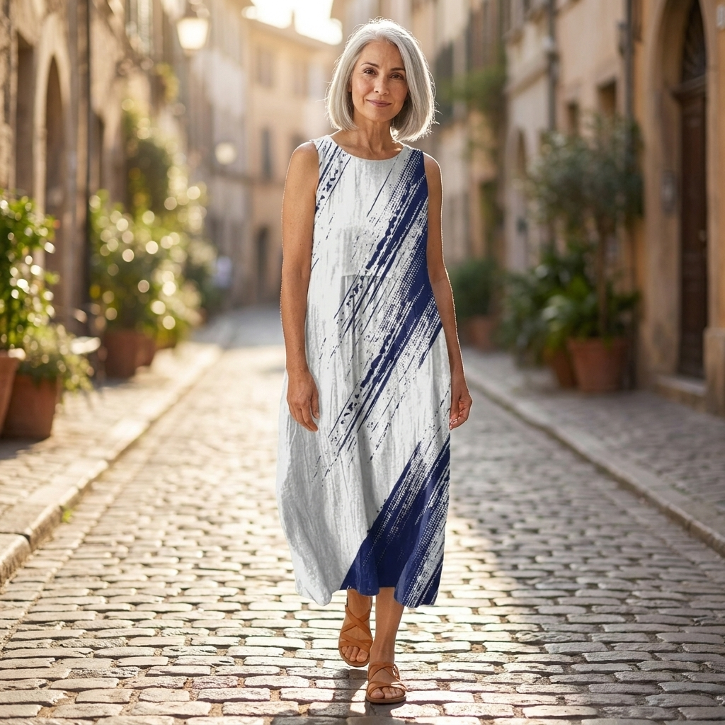 Madeleine - robe fluide et confortable pour femme, coupe ample et décontractée