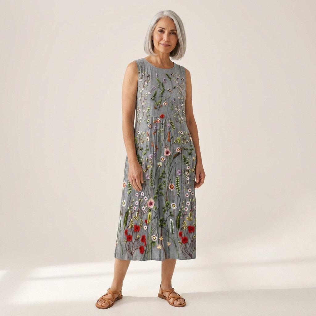 Cécile - robe fluide et confortable pour femme, coupe ample et décontractée