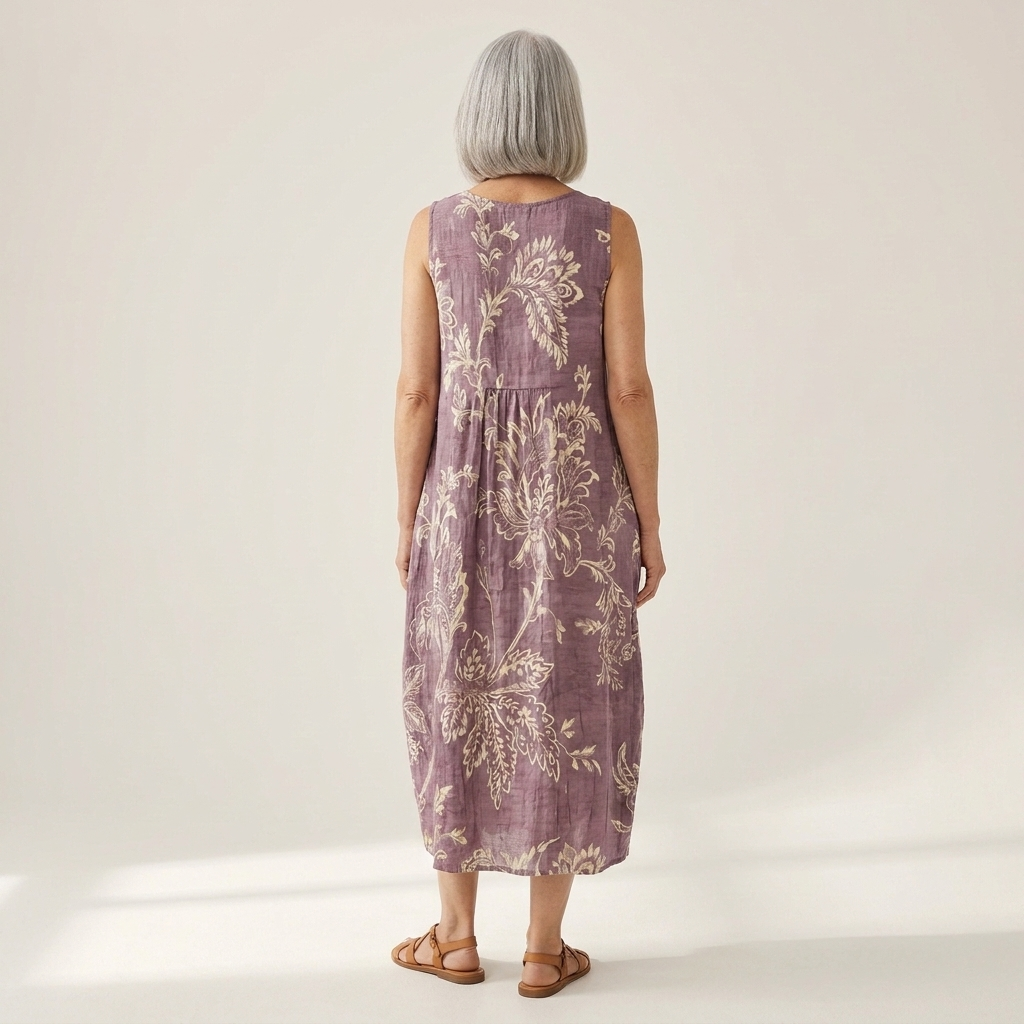 Céline - robe fluide et confortable pour femme, portée en tenue d’été
