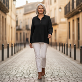 Laura - Chaleur et style d'hiver - porté en extérieur