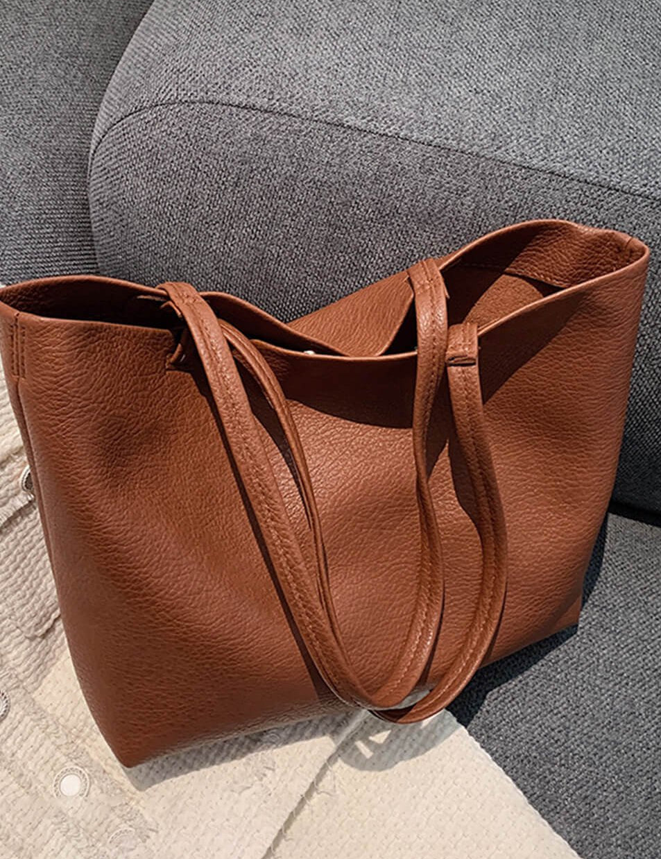 Reyna Sac Cabas Femme – Design Minimaliste Spacieux en Simili-Cuir Durable