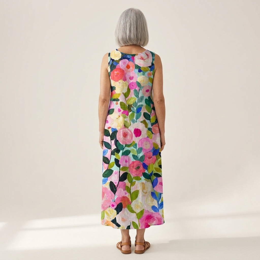 Noa - robe fluide et confortable pour femme, portée en tenue d’été