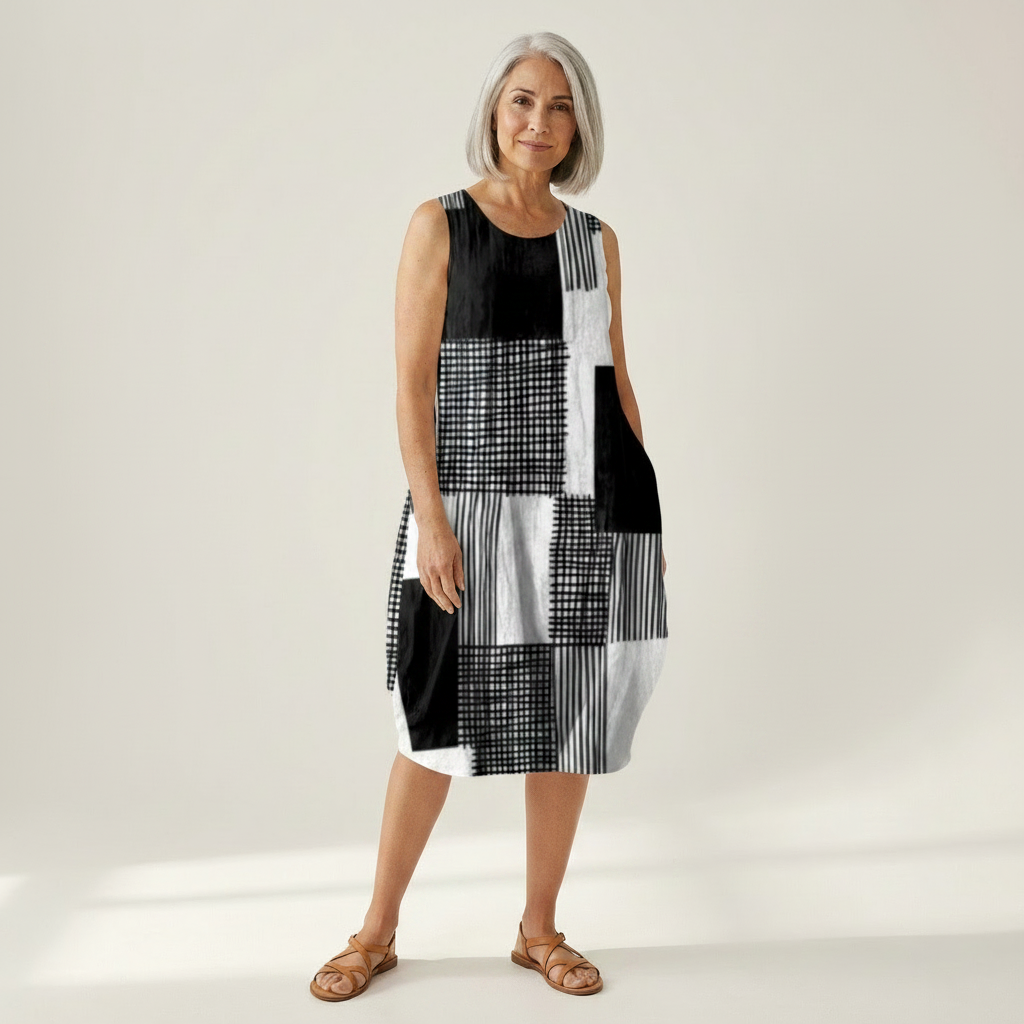 Évelyne - robe fluide et confortable pour femme, coupe ample et décontractée