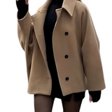 Amélie Femme Manteau Oversize – Élégant Manteau en Laine Doux & Tendance pour Hiver