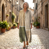 Chantal - robe d’été imprimée pour femme, coupe ample et décontractée