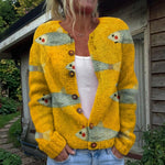 Evalisse | Cardigan en maille vintage pour femme - AMORA MODE